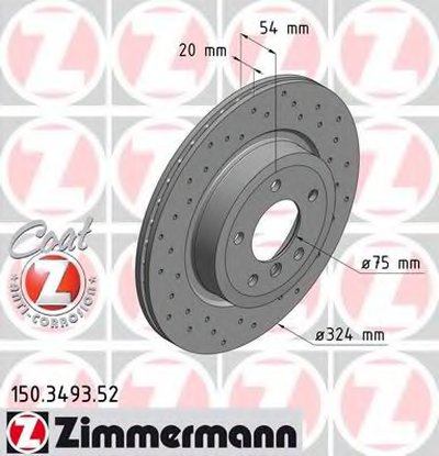 Тормозной диск SPORT BRAKE DISC COAT Z ZIMMERMANN купить