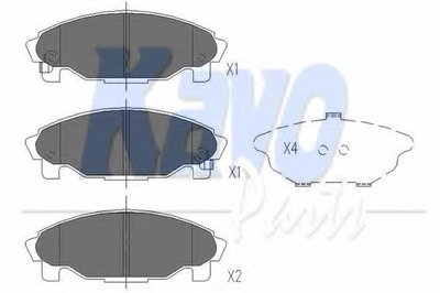 Комплект тормозных колодок, дисковый тормоз KAVO PARTS купить