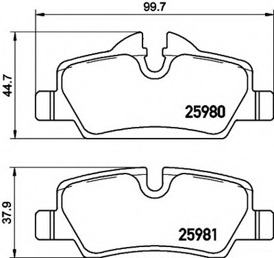 Колодки тормозные (задние) Mini Mini Cooper/One 13- B36/B37/B46/B47/B48 Q+