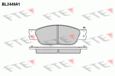 Комплект тормозных колодок, дисковый тормоз FTE купить