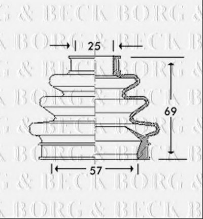 Пыльник, приводной вал BORG & BECK купить