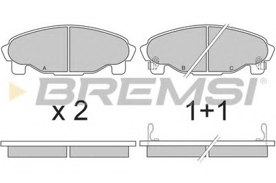 Комплект тормозных колодок, дисковый тормоз BREMSI купить
