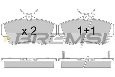 Комплект тормозных колодок, дисковый тормоз BREMSI купить