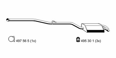 Глушитель выхлопных газов конечный ERNST купить