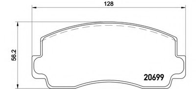 Комплект тормозных колодок, дисковый тормоз BREMBO купить