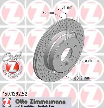 Тормозной диск SPORT BRAKE DISC COAT Z ZIMMERMANN купить