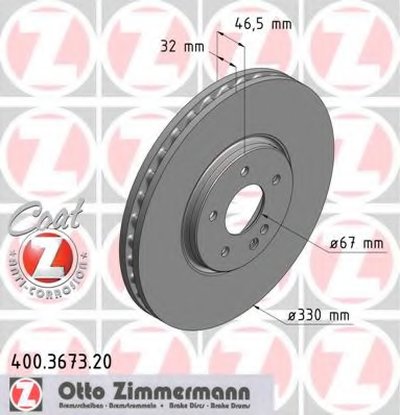 Тормозной диск COAT Z ZIMMERMANN купить