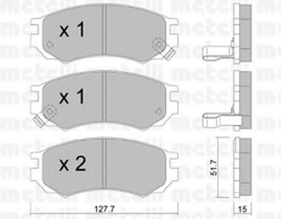 Комплект тормозных колодок, дисковый тормоз METELLI купить