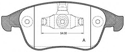 Комплект тормозных колодок, дисковый тормоз ADVANCE OPEN PARTS купить