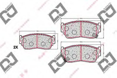 Комплект тормозных колодок, дисковый тормоз DJ PARTS купить