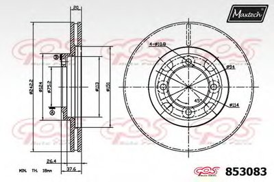 Тормозной диск R+ (Regular Plus) MAXTECH купить