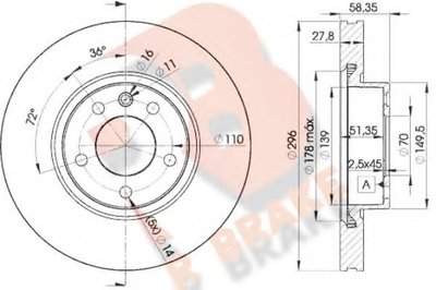 Тормозной диск R BRAKE купить