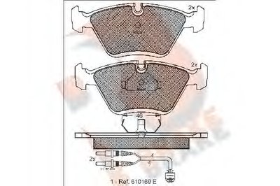 Комплект тормозных колодок, дисковый тормоз R BRAKE купить