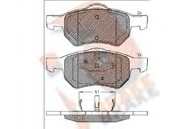 Комплект тормозных колодок, дисковый тормоз R BRAKE купить