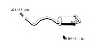 Глушитель выхлопных газов конечный ERNST купить