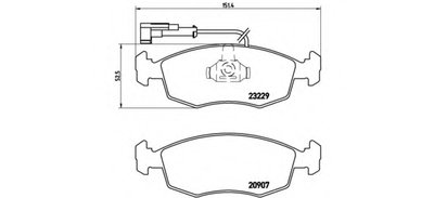 Комплект тормозных колодок, дисковый тормоз BREMBO купить