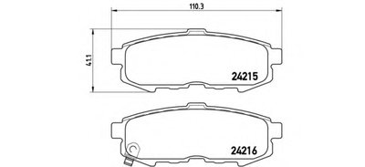 Комплект тормозных колодок, дисковый тормоз BREMBO купить