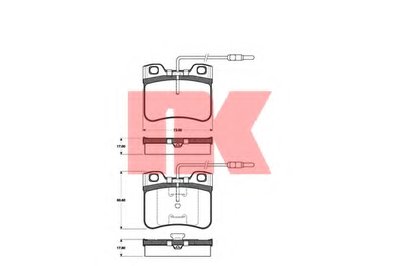 Комплект тормозных колодок, дисковый тормоз NK купить