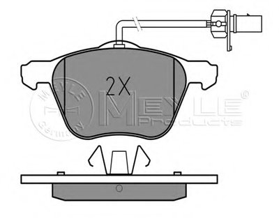 Колодки тормозные (передние) Seat Alhambra/VW Sharan 1.8-1.9 TDI 95-10 (с датчиками) (161.6x19.4)