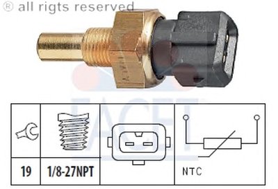 Датчик, температура охлаждающей жидкости; Датчик, температура охлаждающей жидкости; Датчик, температура охлаждающей жидкости FACET купить