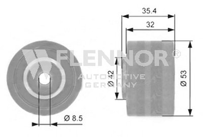 Паразитный / Ведущий ролик, зубчатый ремень FLENNOR купить