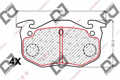 Комплект тормозных колодок, дисковый тормоз DJ PARTS купить