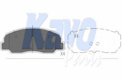 Комплект тормозных колодок, дисковый тормоз KAVO PARTS купить