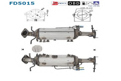Сажевый / частичный фильтр, система выхлопа ОГ AS купить
