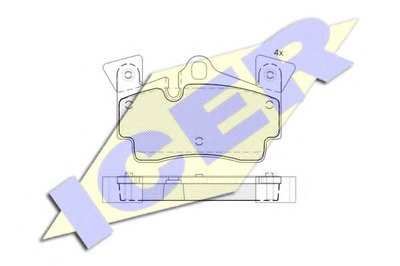 Комплект тормозных колодок, дисковый тормоз ICER купить