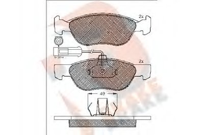 Комплект тормозных колодок, дисковый тормоз R BRAKE купить