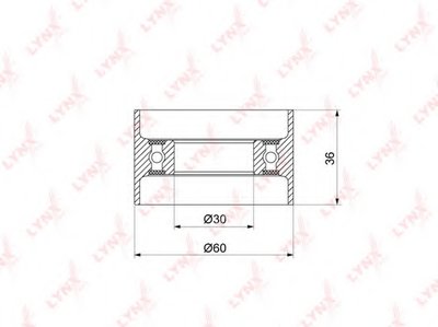 Натяжной ролик, ремень ГРМ LYNXauto купить