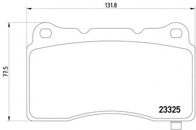 Колодки тормозные (передние) Tesla Model S/X 13- (Brembo) (131.8x77x.3x15) Q+