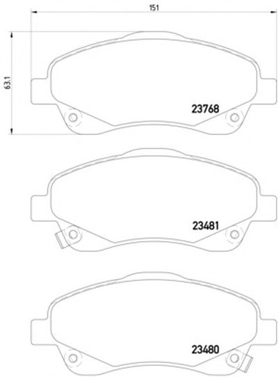 Колодки тормозные (передние) Toyota Avensis/Corolla 03-09 (Bosch) Q+