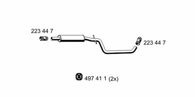Средний глушитель выхлопных газов ERNST купить