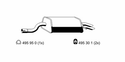 Глушитель выхлопных газов конечный ERNST купить