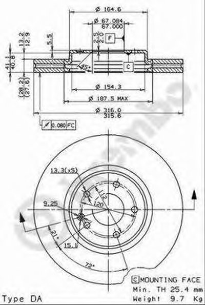 Тормозной диск COATED DISC LINE AP купить