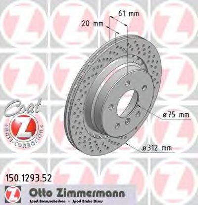 Тормозной диск SPORT BRAKE DISC COAT Z ZIMMERMANN купить