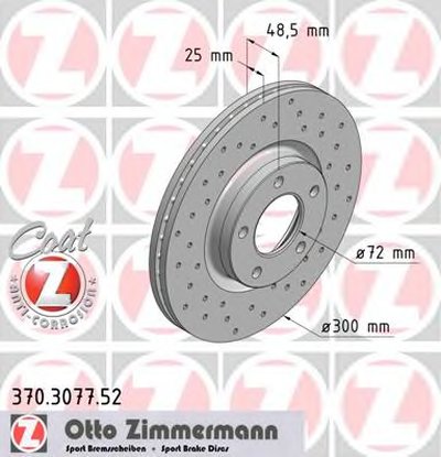 Тормозной диск SPORT BRAKE DISC COAT Z ZIMMERMANN купить