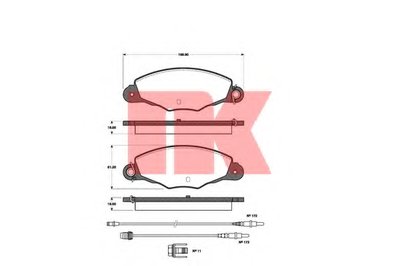 Комплект тормозных колодок, дисковый тормоз NK купить