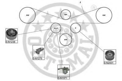 Комплект ремня ГРМ OPTIMAL купить