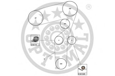 Комплект ремня ГРМ OPTIMAL купить