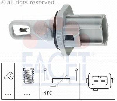 Датчик, температура впускаемого воздуха FACET Придбати