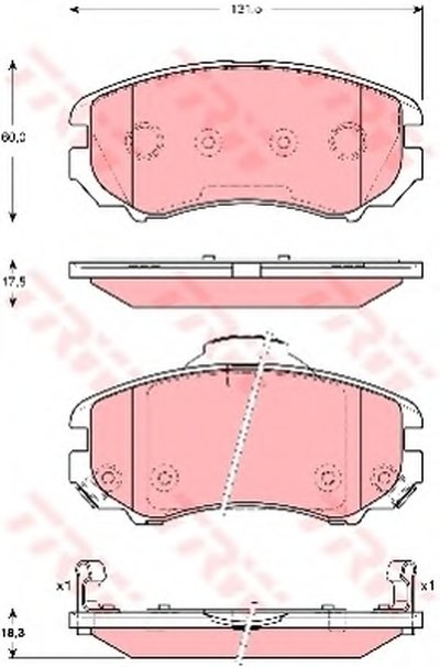 Комплект тормозных колодок, дисковый тормоз COTEC TRW Придбати