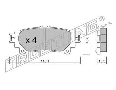 Комплект тормозных колодок, дисковый тормоз TRUSTING купить