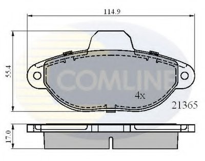 Комплект тормозных колодок, дисковый тормоз Comline COMLINE Придбати