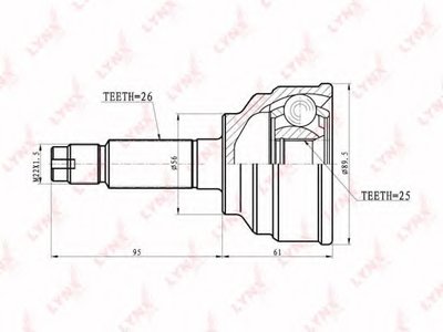 Шарнирный комплект, приводной вал LYNXauto купить