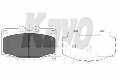 Комплект тормозных колодок, дисковый тормоз KAVO PARTS купить