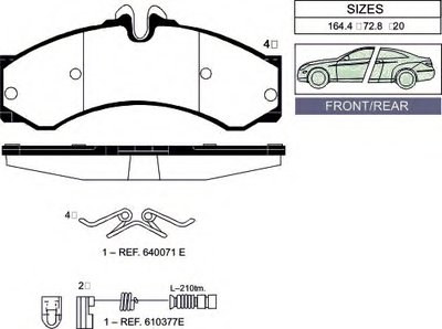 Комплект тормозных колодок, дисковый тормоз Rear brake pads for MERCEDES/VW GOODWILL купить