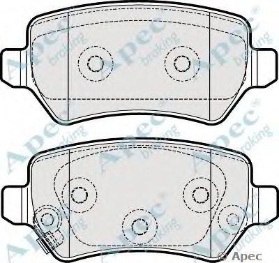 Комплект тормозных колодок, дисковый тормоз APEC braking купить