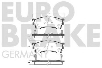 Комплект тормозных колодок, дисковый тормоз EUROBRAKE купить